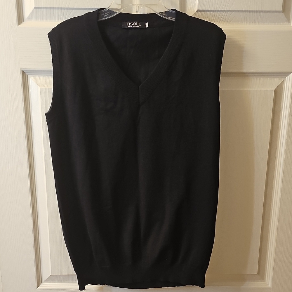 Fisoul Black Sweater Vest, L